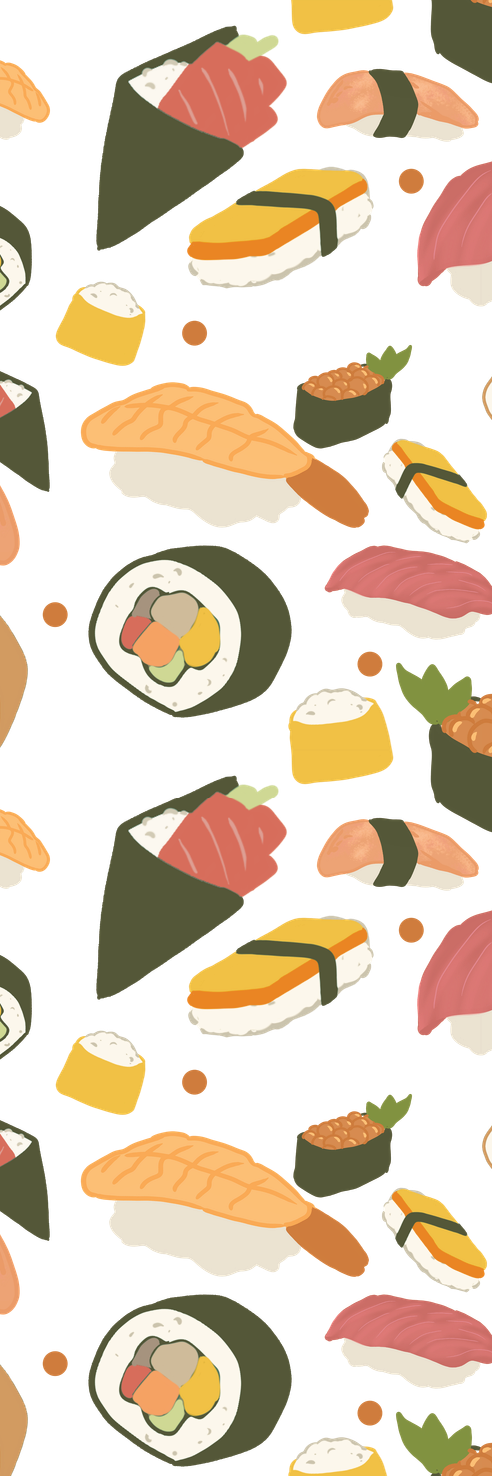 Sushi Pattern Bookmark