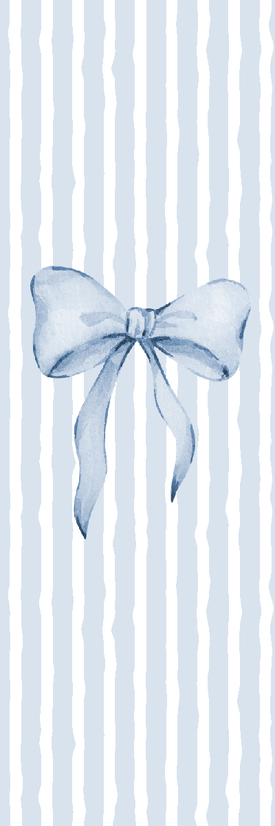 Watercolour Blue Bow Bookmark