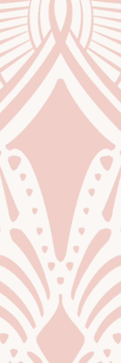 Art Deco Damask Bookmark – Blush Pink