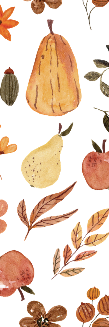 Autumn Harvest Watercolour Bookmark