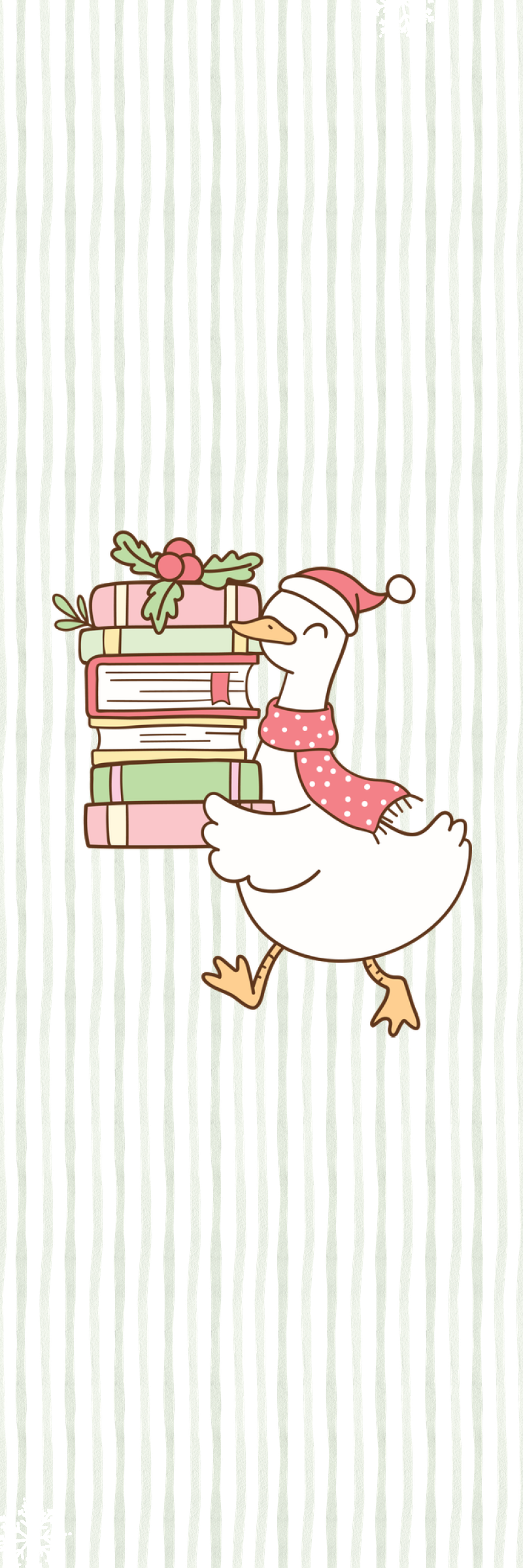 Christmas Bookish Goose Bookmark