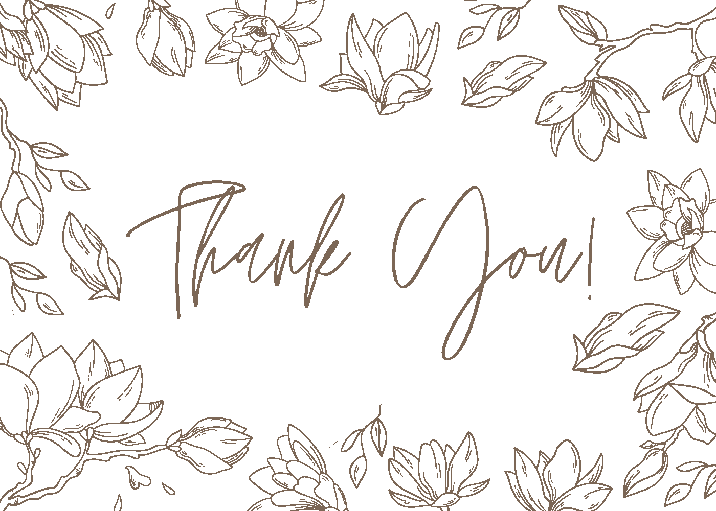 Flower Thank You Card