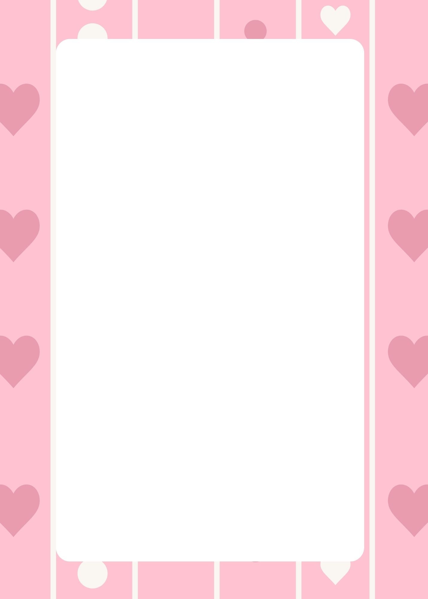 Pink Heart Stripe Notes Notepad