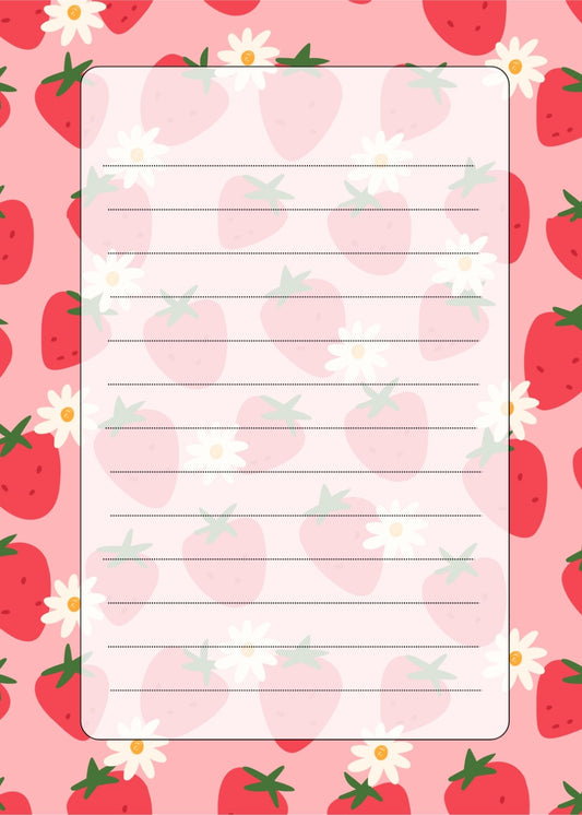 Strawberry Notepad