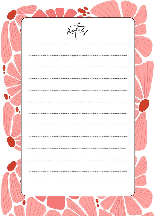 Bold Poppy Notes Notepad