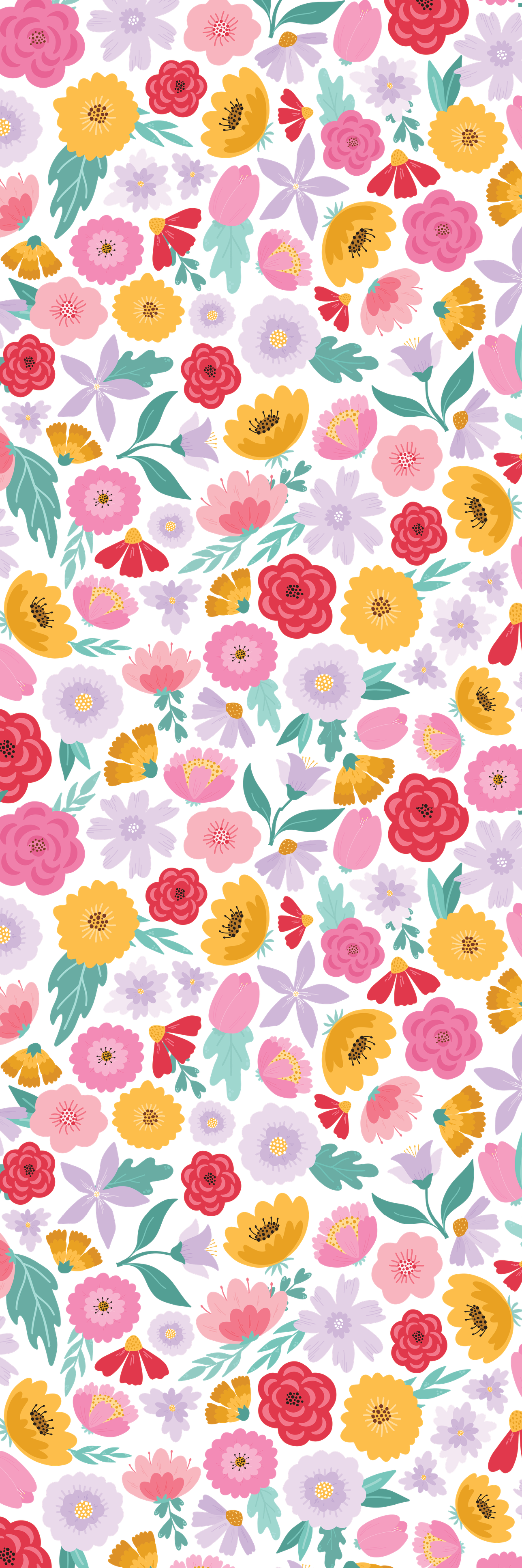 Bright Floral Ditsy Bookmark