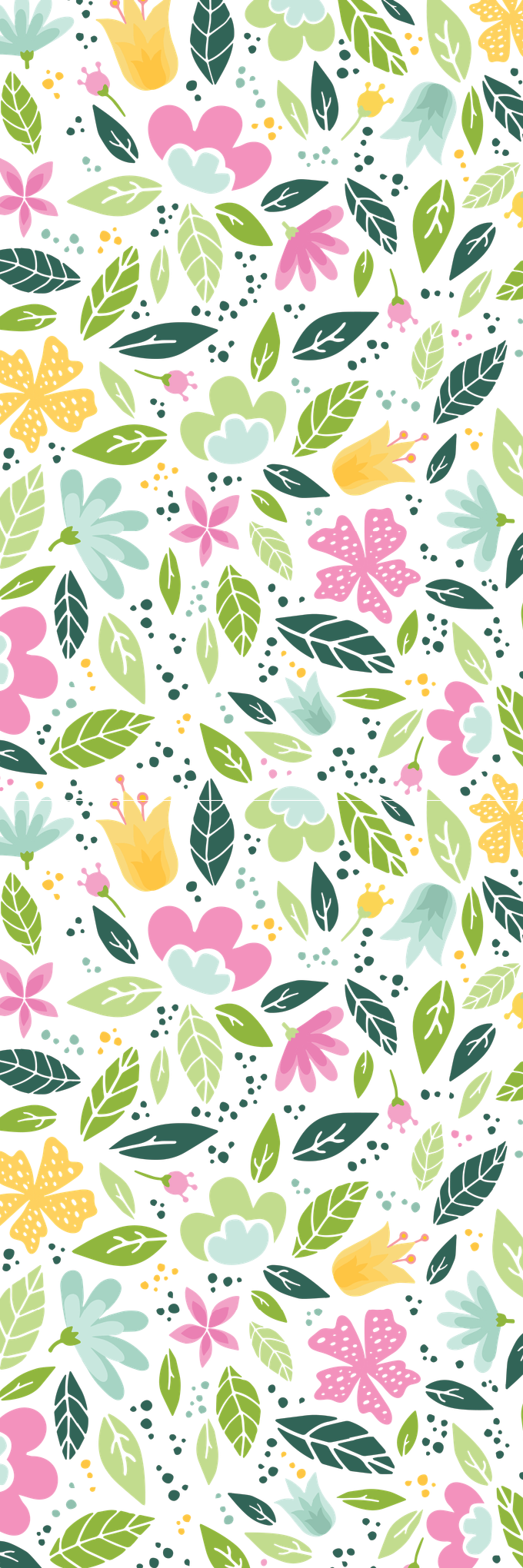Botanical Floral Pattern Bookmark