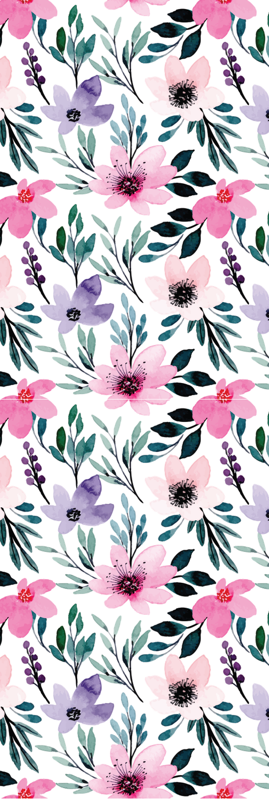 Watercolour Floral Bookmark – Pink & Purple
