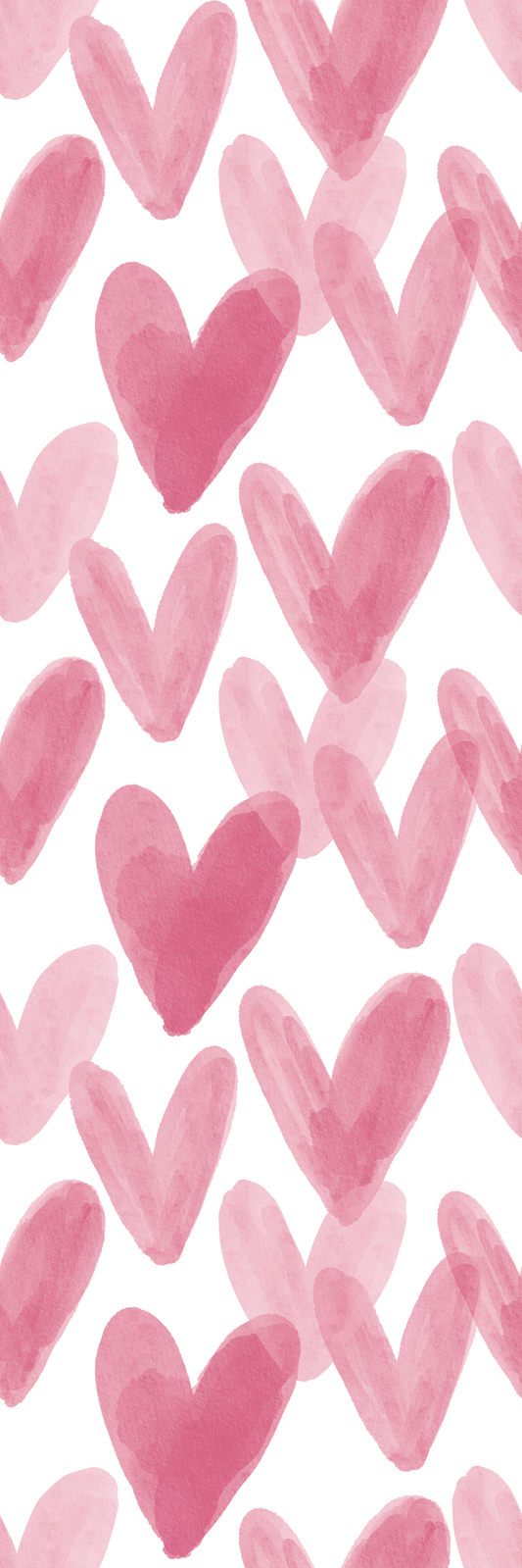 Watercolour Hearts Bookmark