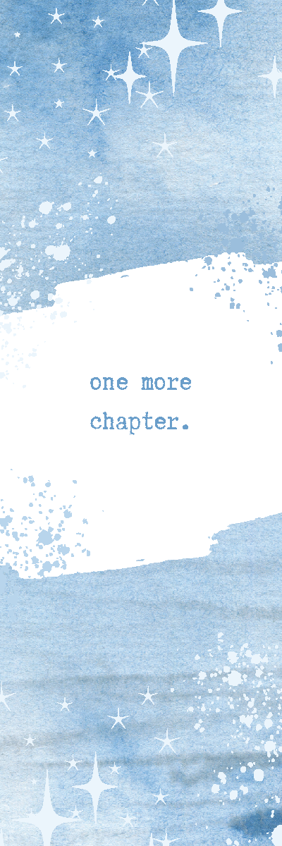 One More Chapter Watercolour Bookmark