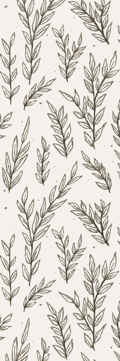 Hand-Drawn Olive Leaf Bookmark