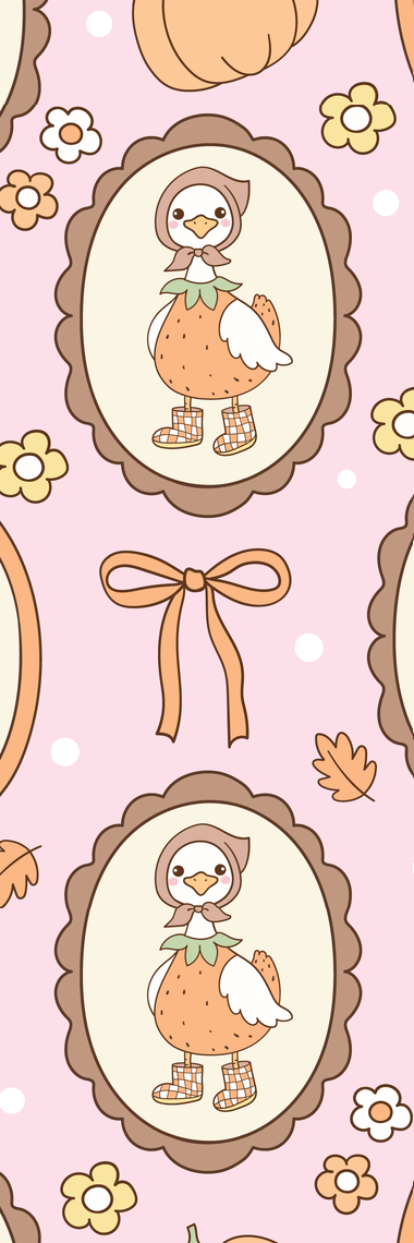Strawberry Goose Coquette Autumn Bookmark