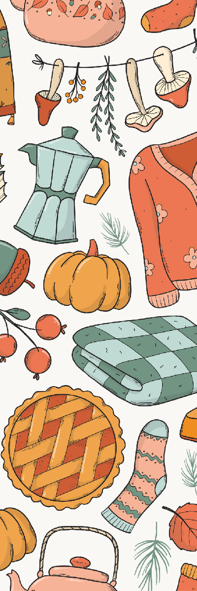 Cosy Autumn Bookmark