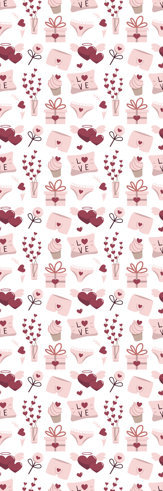 Valentine's Love Pattern Bookmark