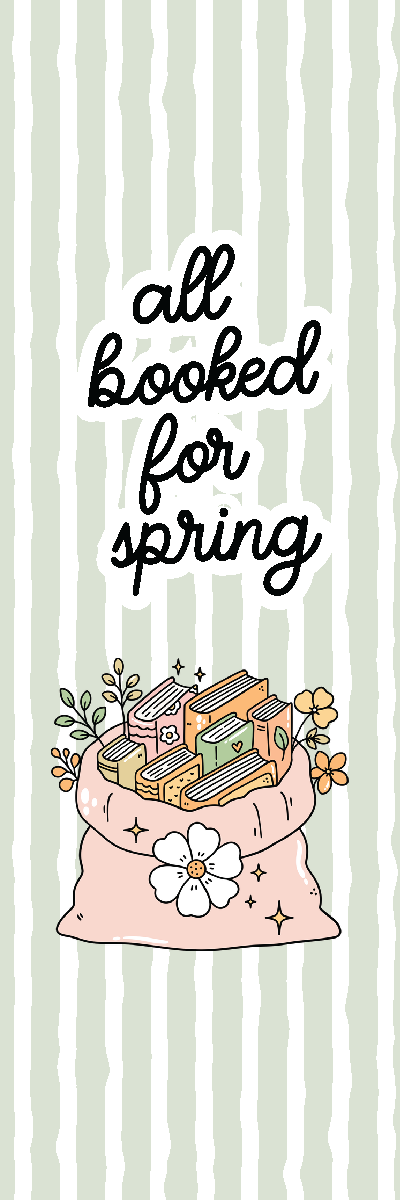 All Booked for Spring Bookmark