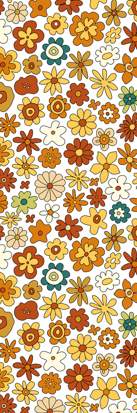 Retro Flower Power Bookmark