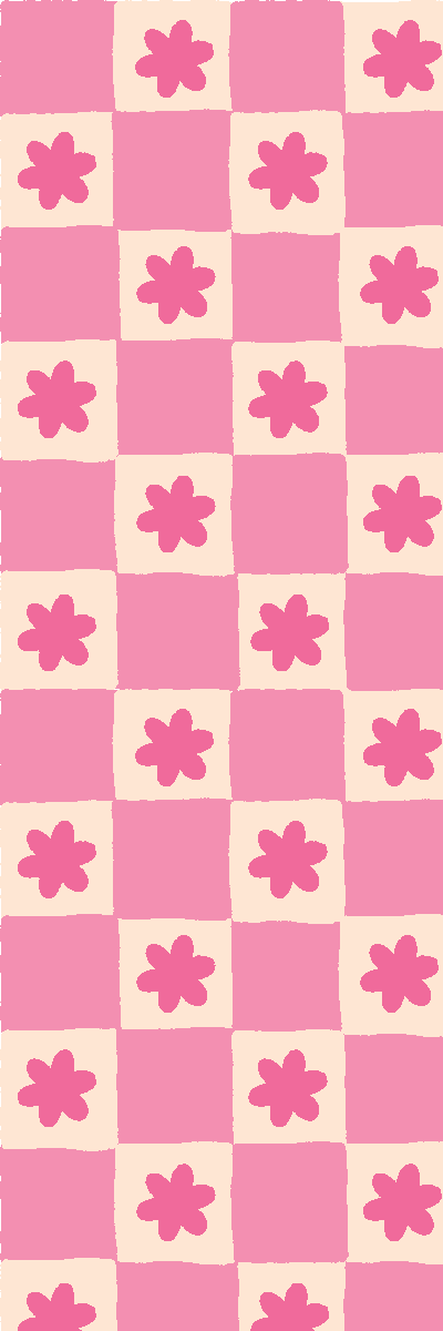 Pink Daisy Check Bookmark