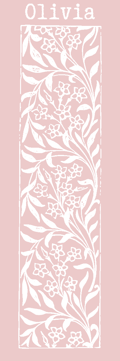 Personalised Botanical Silhouette Bookmark