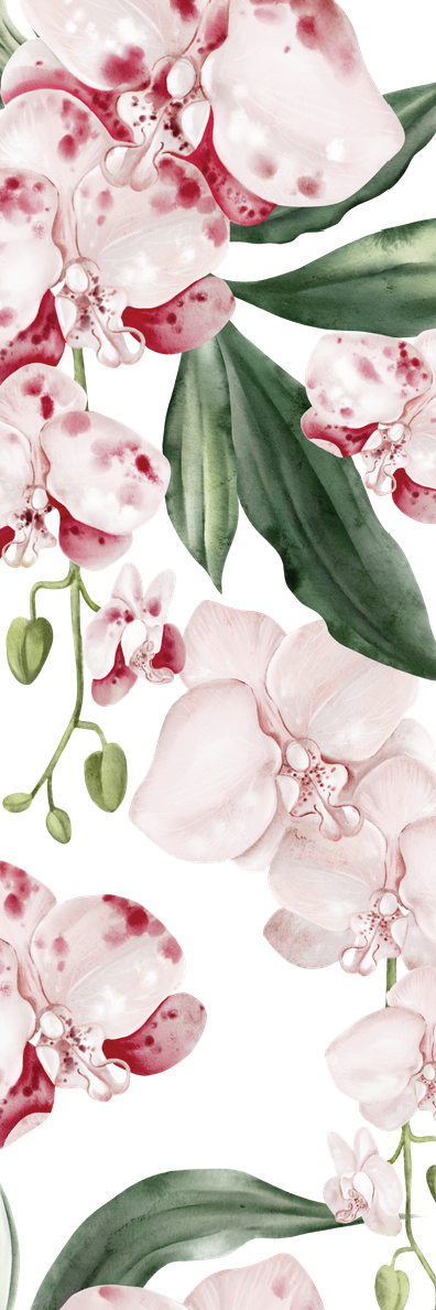 Watercolour Orchid Bookmark