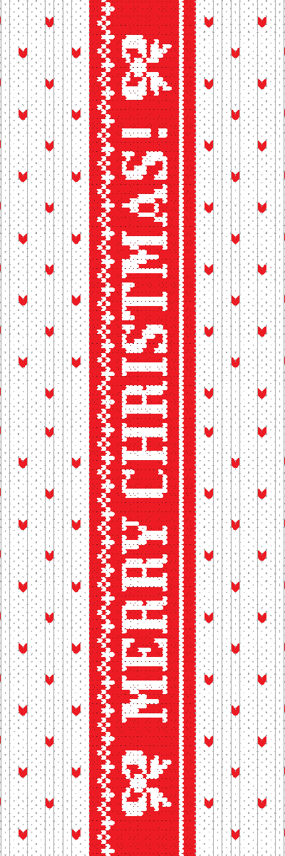 Knitted Merry Christmas Bookmark