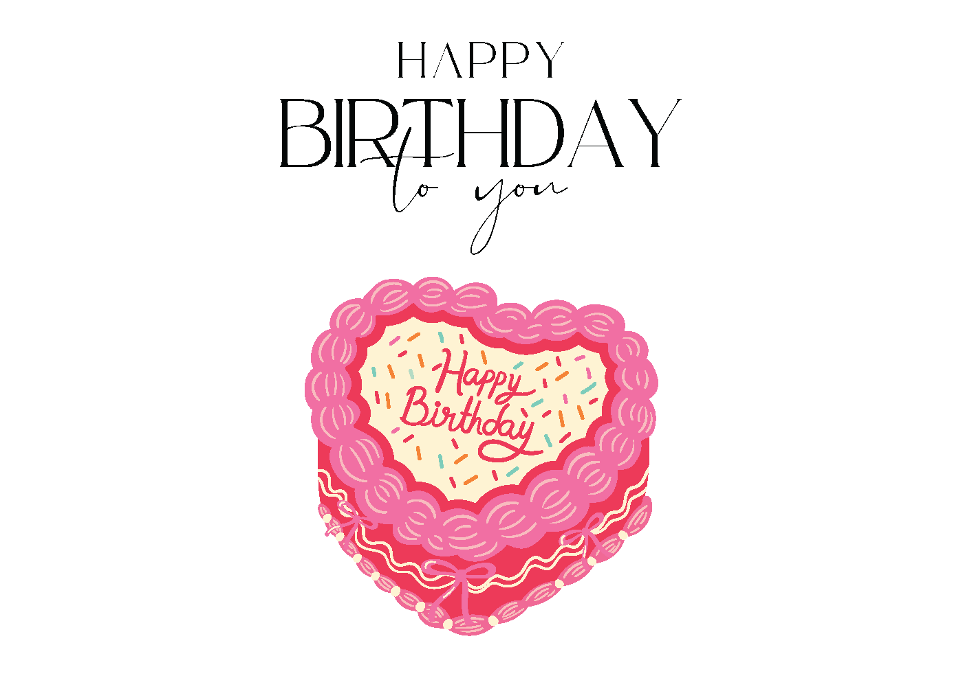 Happy Birthday to You Cake Card