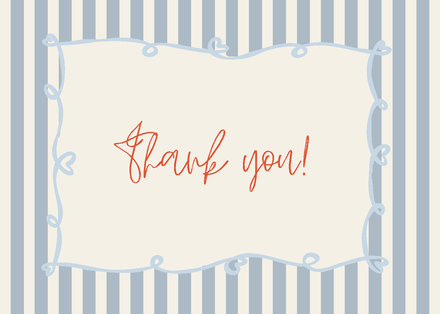 Stripe Thank You Card