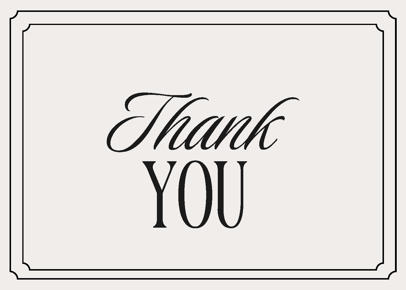 Classic Thank You Card