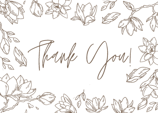 Flower Thank You Card