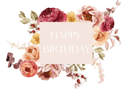 Botanical Happy Birthday Card