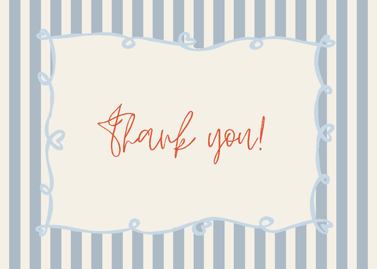 Stripe Thank You Card