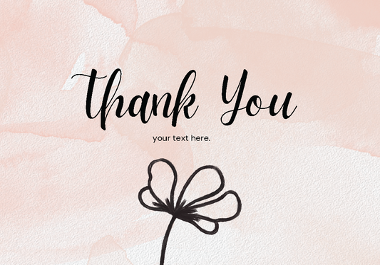 Watercolour Floral Thank You Card | Personalised