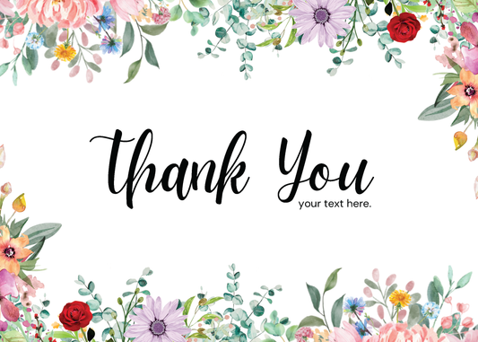 Wildflower Thank You Card | Personalised